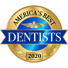 Americas Best Dentists logo 2020 sized at 10